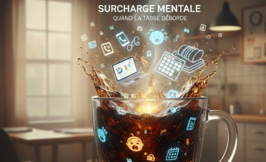 votre cerveau est une tasse de café qui déborde des contraintes du quotidien.
